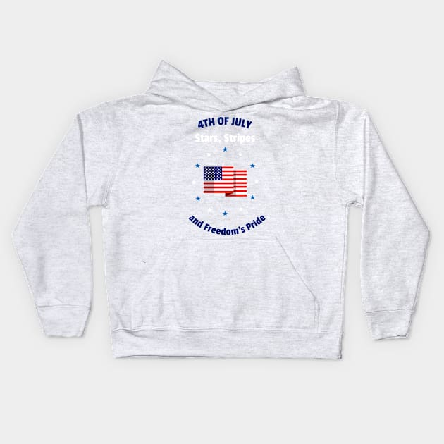 4th of July Kids Hoodie by Design_IT_Best